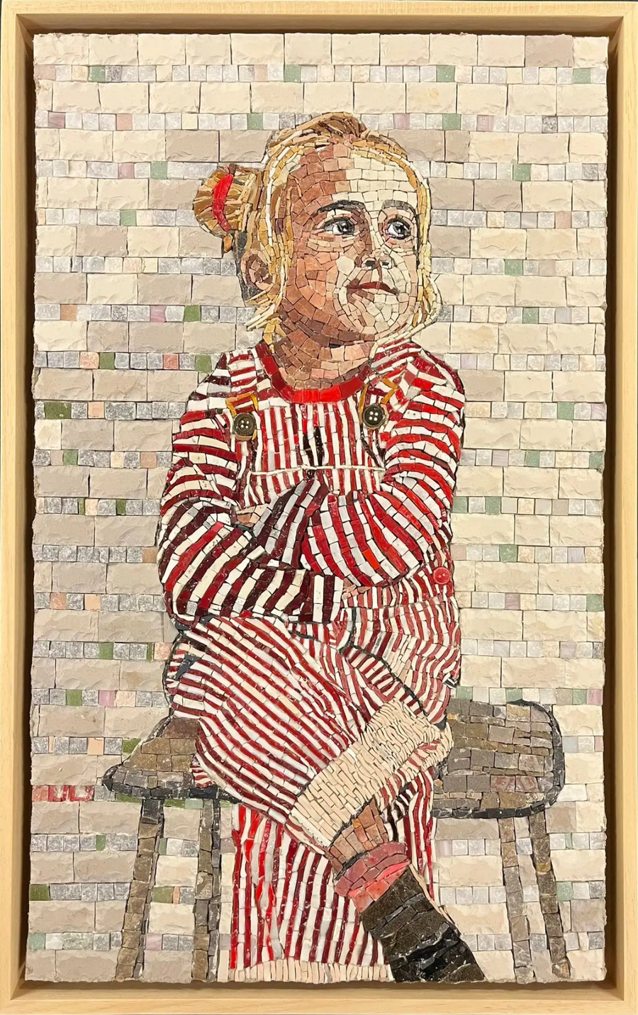Mozaïekportret in opdracht