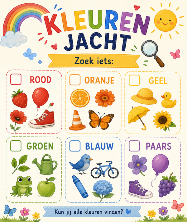 Gratis Kleurenjacht – Printable voor kinderen (4-8 jaar)