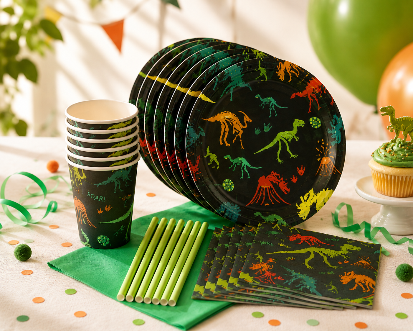 Wegwerpservies thema Dino's