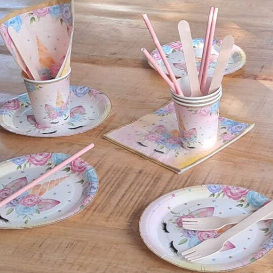Wegwerpservies thema Unicorn