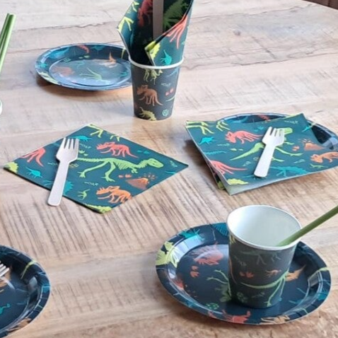 Wegwerpservies thema Dino's