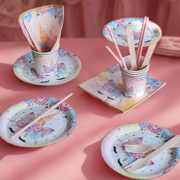 Wegwerpservies thema Unicorn