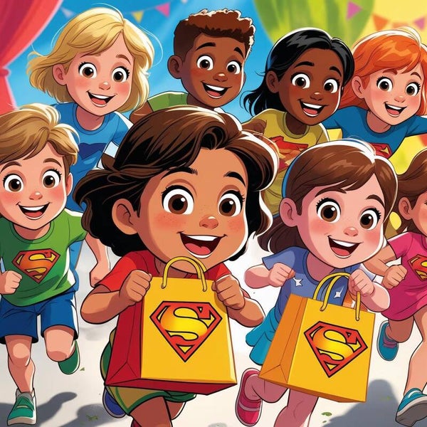 Uitdeelzakjes thema Superhelden