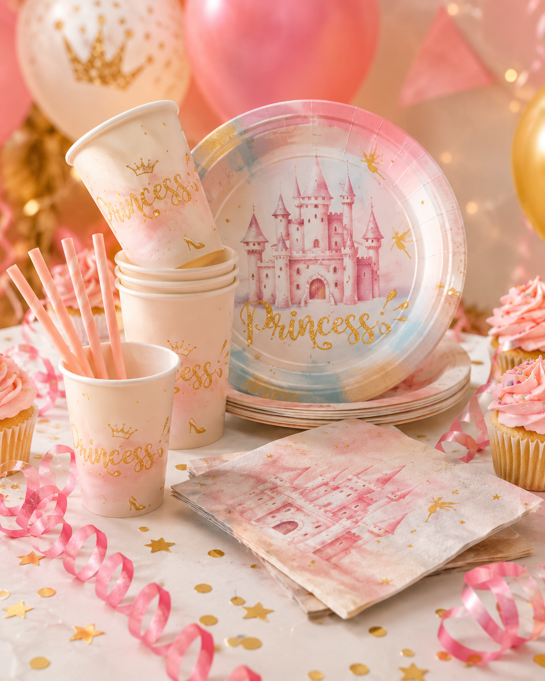 Uitbreiding serviesset 2 kinderen prinsessen