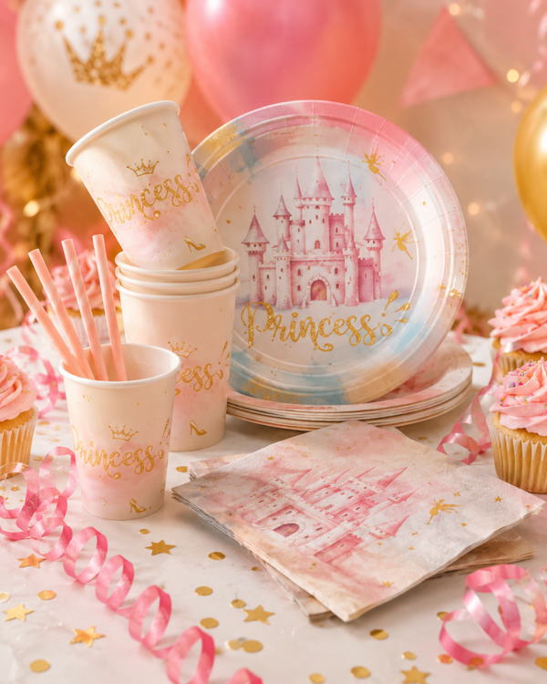 Wegwerpservies thema Prinsessen