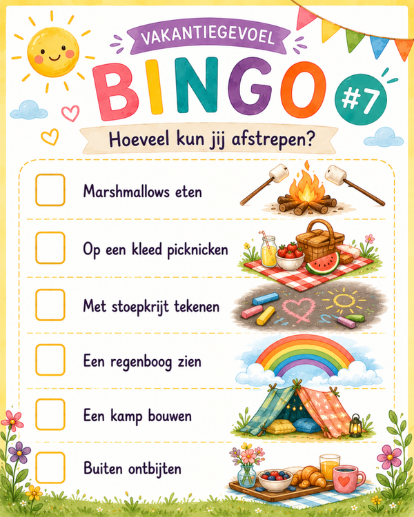 vakantie bingo