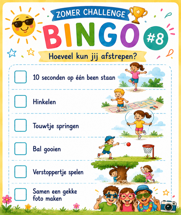 vakantiechallenge bingo