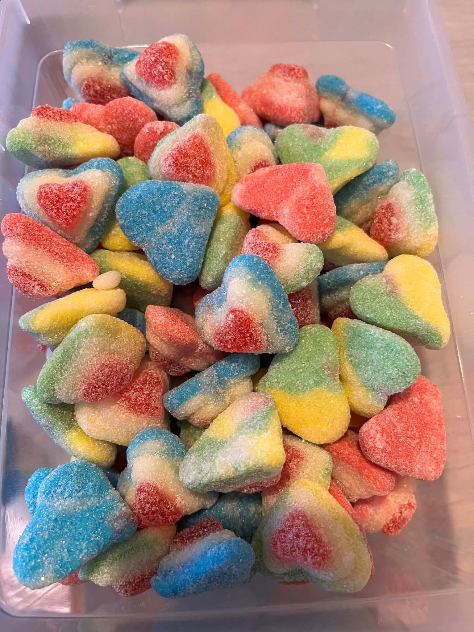 Coeurs 3D assortis sucrée