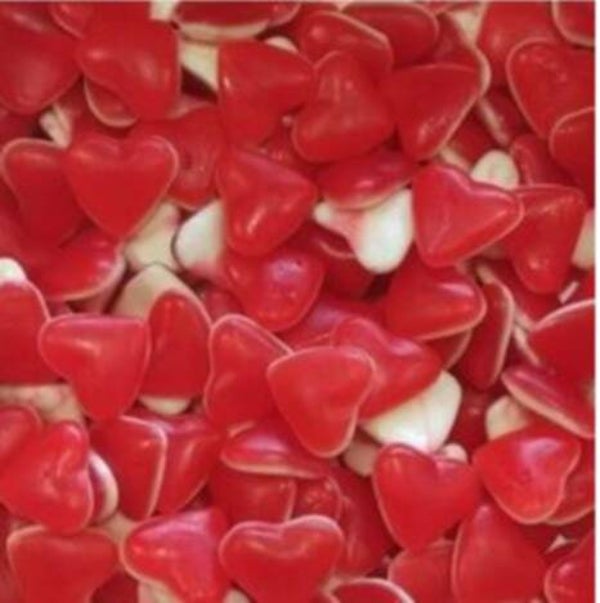 coeur rouge et blanc lisses