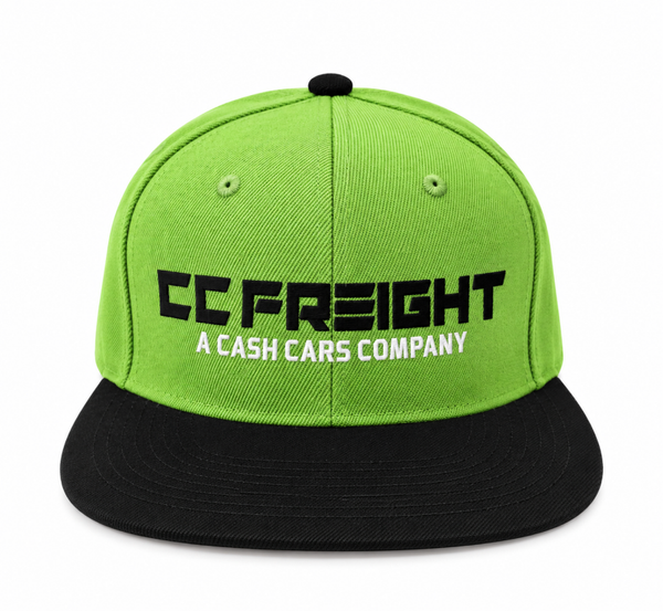 Lime Green and Black Brim Snapback