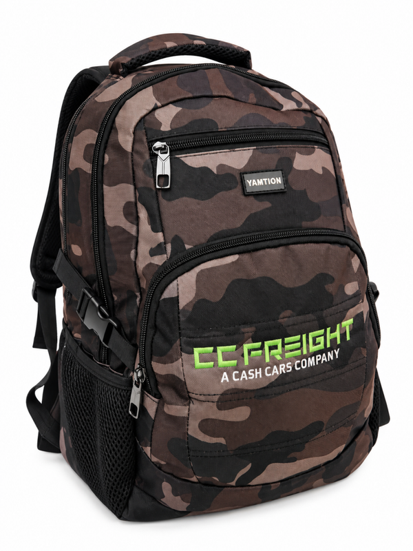 Embroidered Brown Camo Book Bag ( Large )
