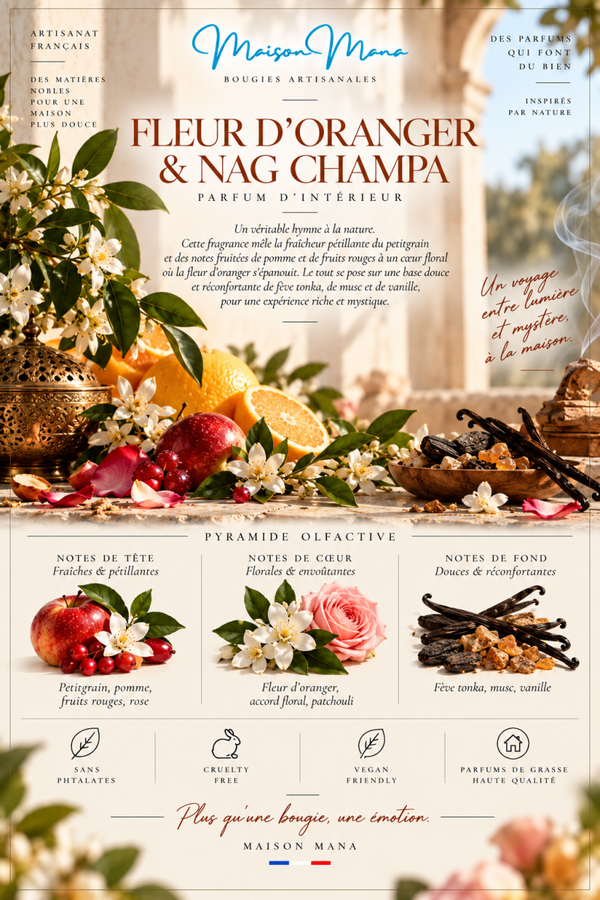 FLEUR D’ORANGER & NAG CHAMPA  Parfum Signature · 180 ml · 24 €