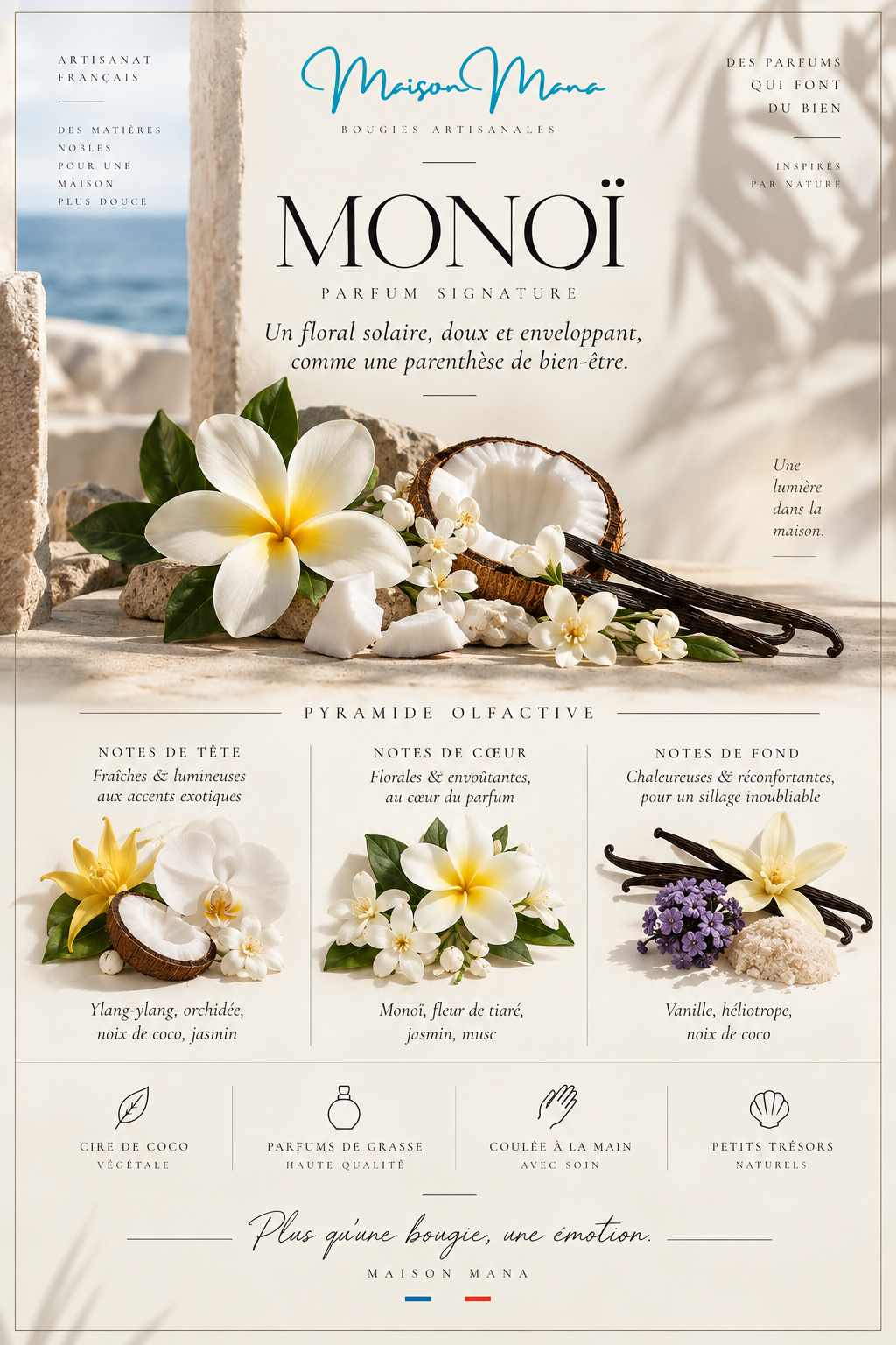 MONOÏ  Parfum Signature · Tahiti  180 ml · 24 €