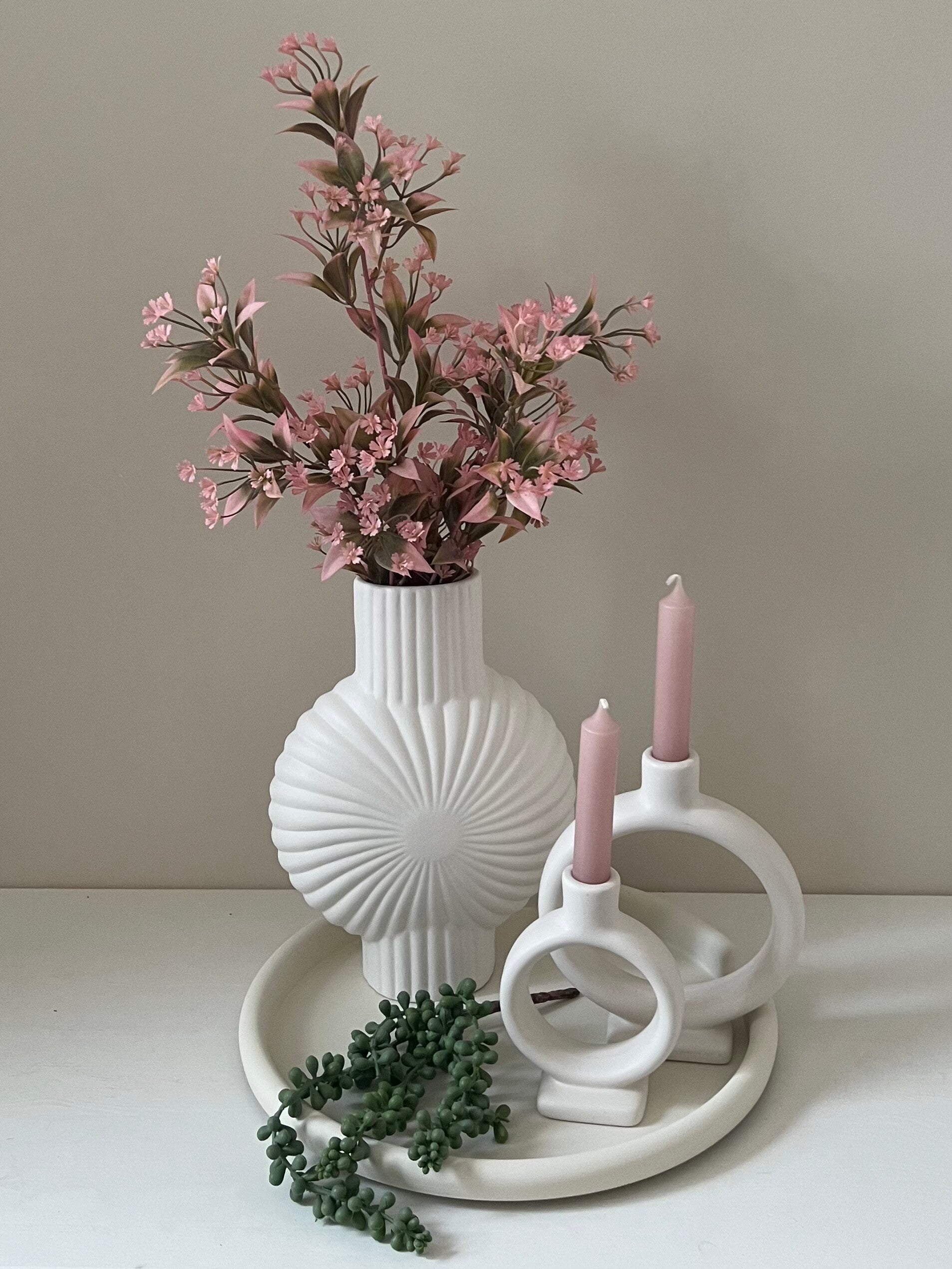 Tafeldecoratie set Roze bloemetjes