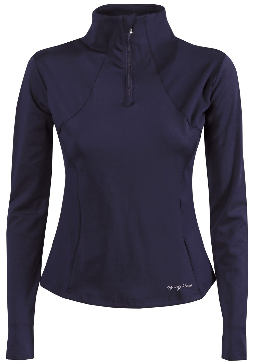 Harry’s Horse Langarmshirt Equitrainer – Stehkragen mit Reißverschluss - Navy