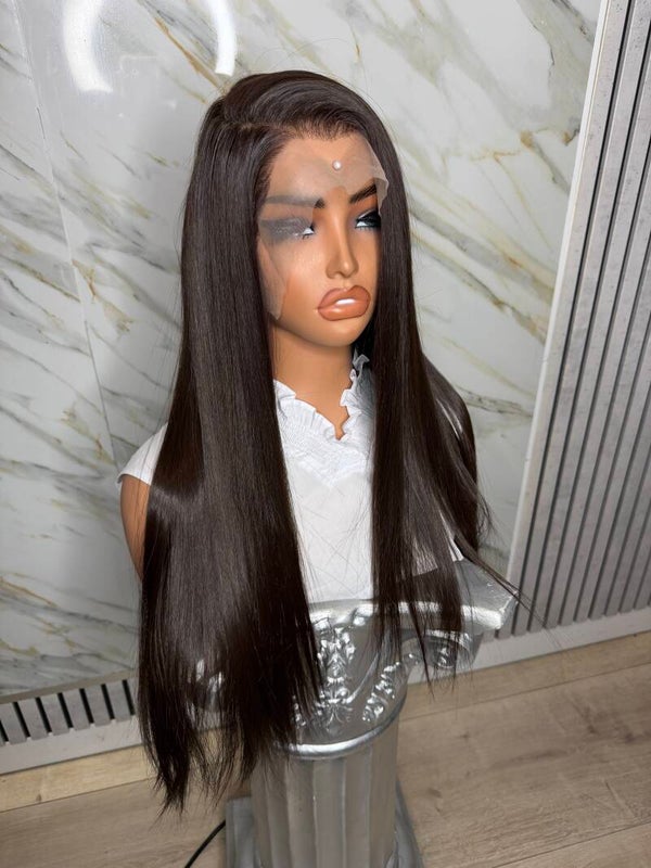 HFS DARK CHOCOLATE BROWN BONE STRAIGHT 22”