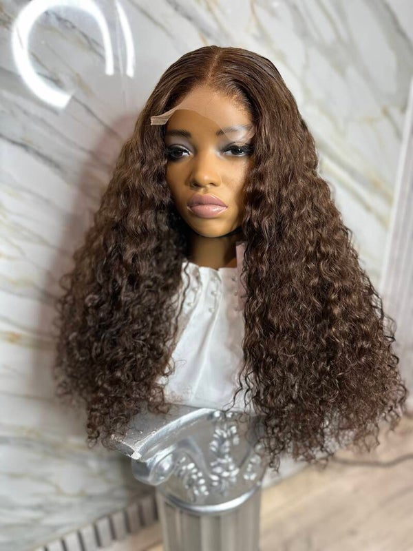 5x5 Closure wig  Chocolate 3A curls 26” Asian hair