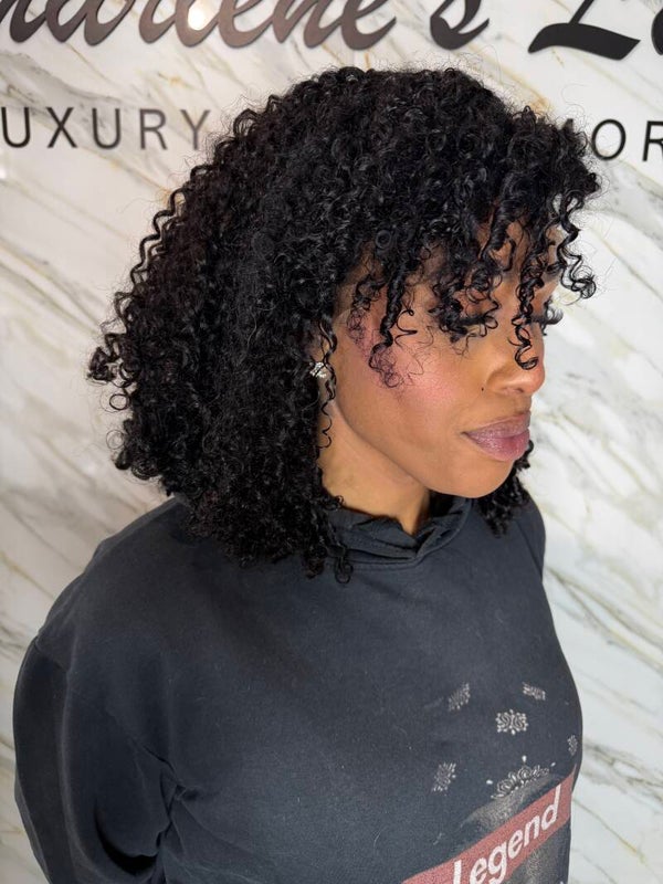 Coily pixie curls 14”