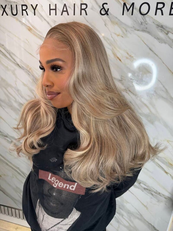 20”Warm Ash Blonde European hair