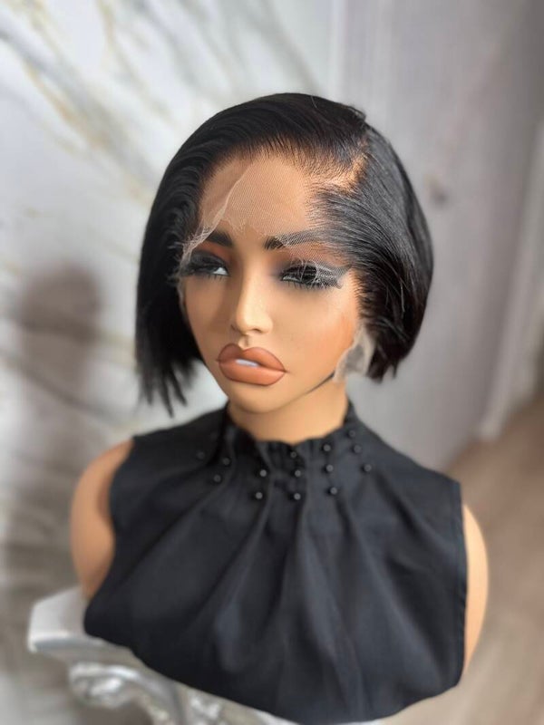 Rihanna Pixie cut 13x4 HD Lace Lagos Nigerian Hairline