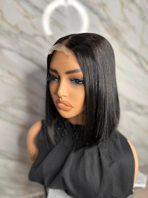 Natural Black Vietnamese premium Bobline 2x6” closure