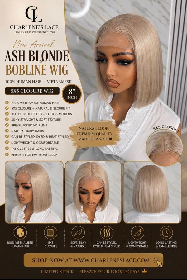 Ash blonde bobline