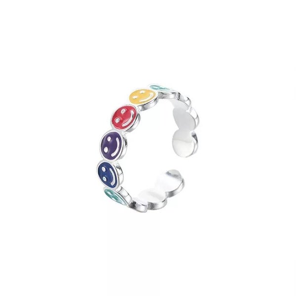 Bague ajustable Smiley