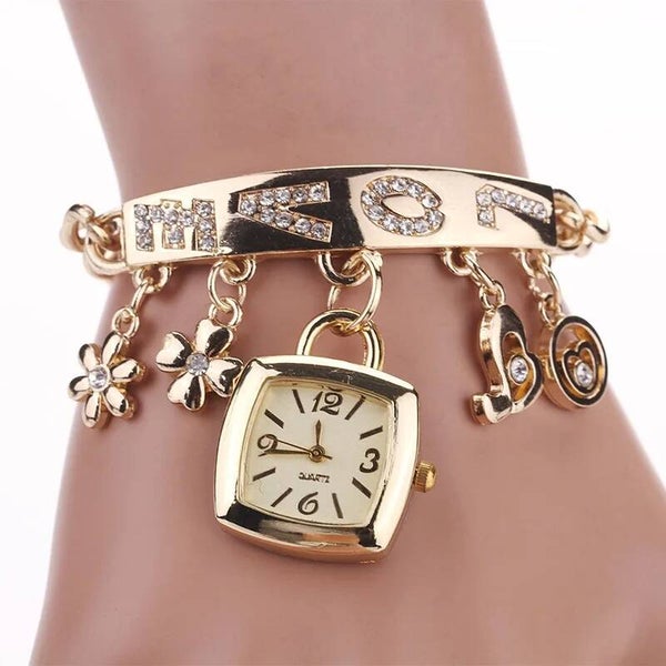 Bracelet montre doré