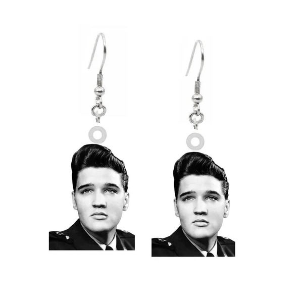 Boucles d'oreilles fantaisie "Elvis Presley" 01