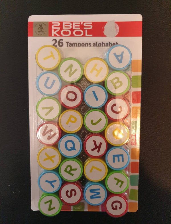 Tampons alphabet