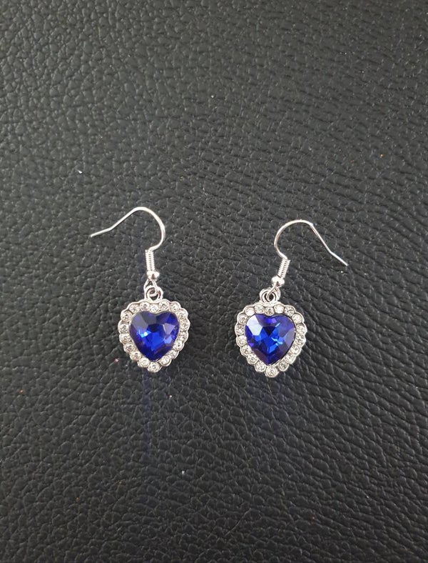 Magnifiques boucles d'oreilles "Coeur de l'océan"