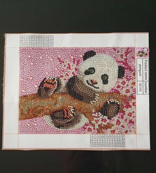 Tableau diy en perles de diamant "Panda"