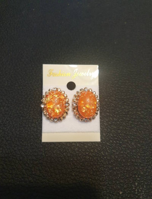 Magnifiques boucles d'oreilles  orange