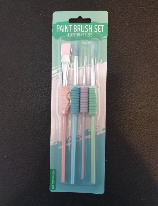 Lot de 4 pinceaux avec protection