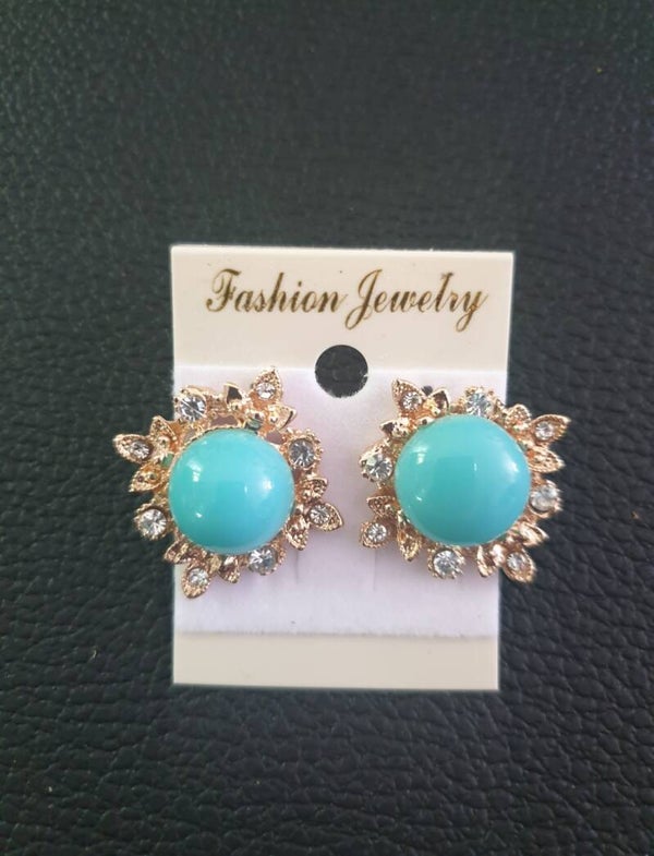 Magnifique boucles d'oreilles bleu turquoise
