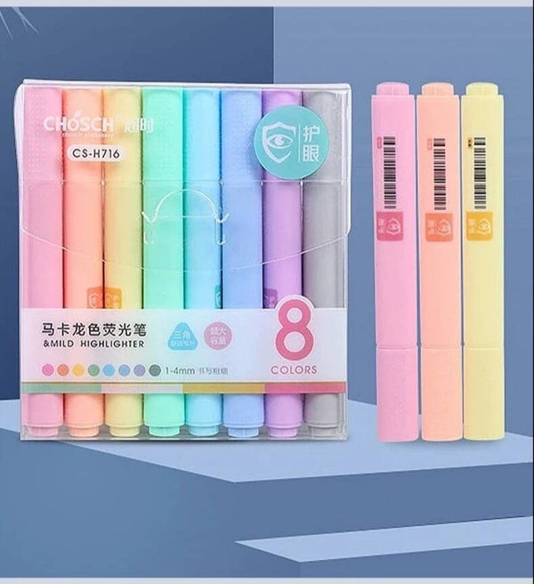 Lot de 8 surligneurs fluo