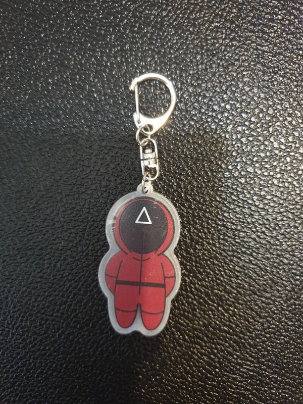 Porte-clés Squid game triangle