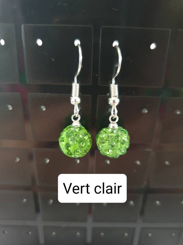 Boucles d'oreilles disco "vert clair"