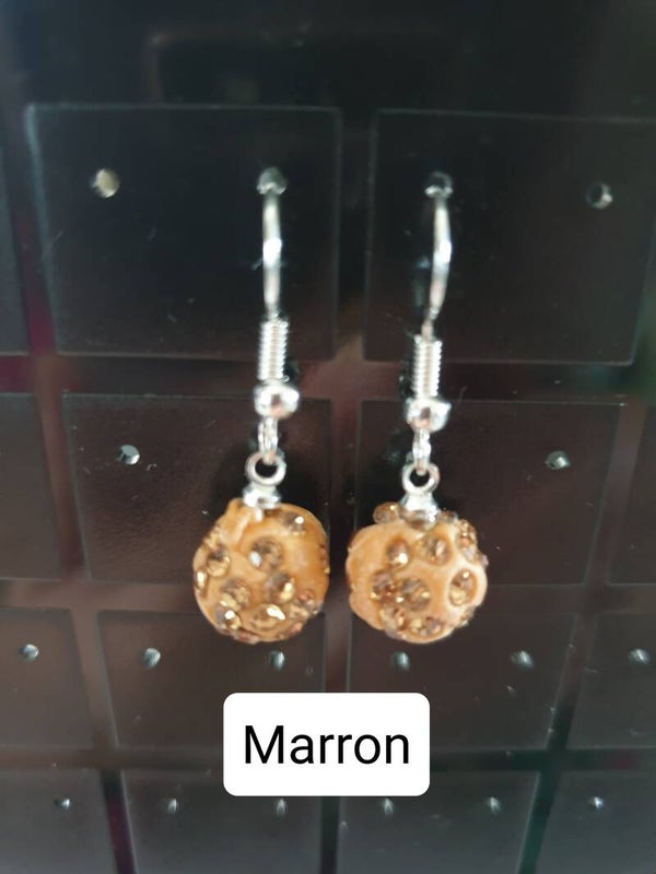 Boucles d'oreilles "marron"