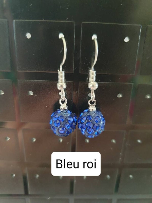 Boucles d'oreilles "bleu roi"