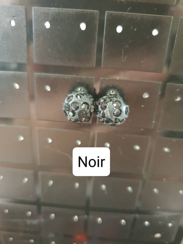 Boucles d'oreilles disco noir
