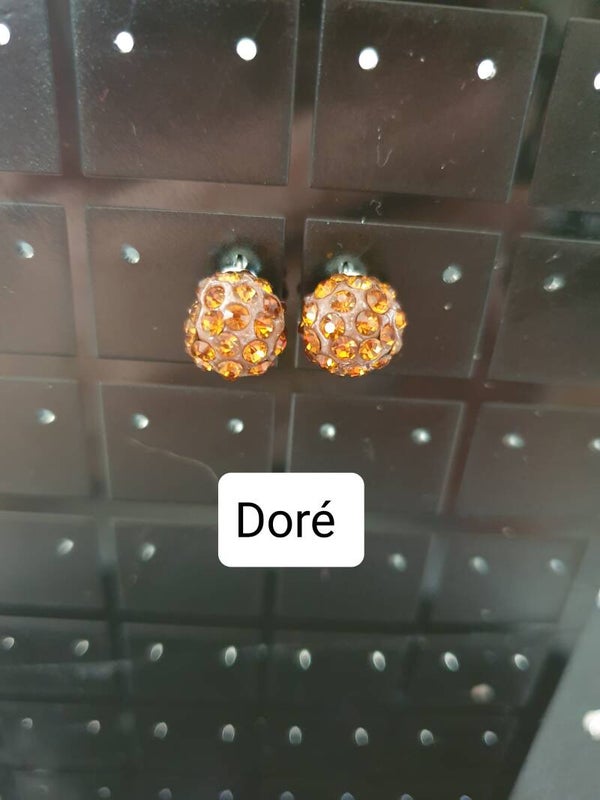 Boucles d'oreilles disco doré