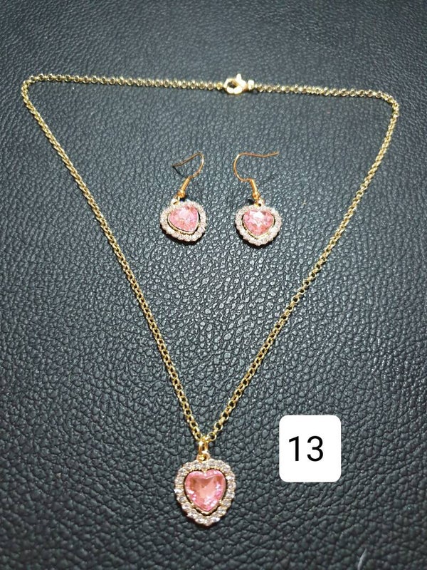 Parure coeur 13
