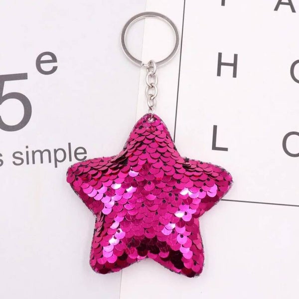 Sequins étoile rose fushia