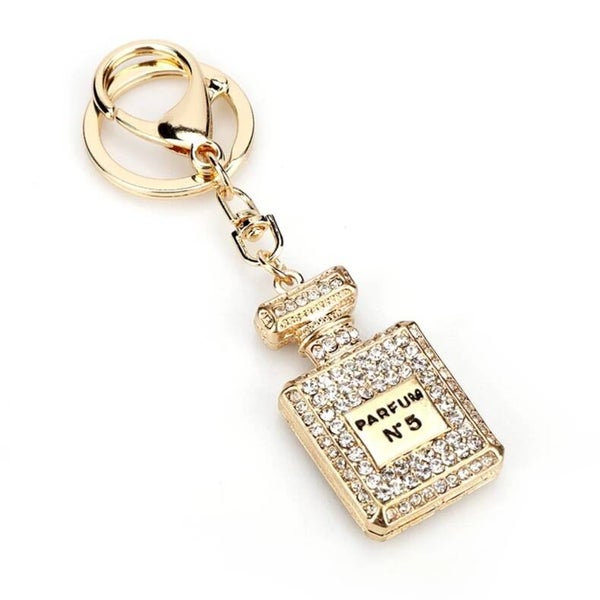 Porte-clés parfum 5 argenté