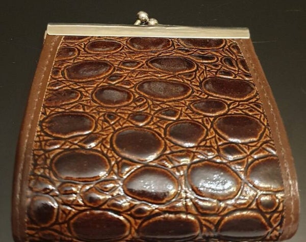 Porte-monnaie vintage marron