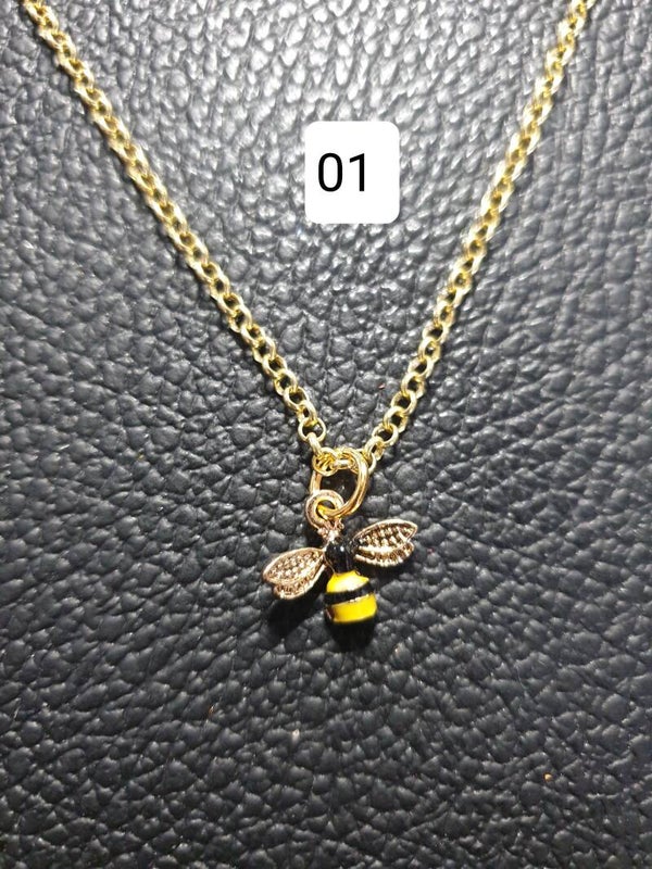 Collier fantaisie "Abeilles" chaîne