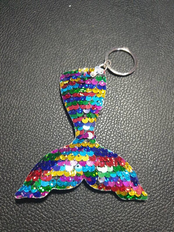 Porte-clés "Queue de sirène" multicolore