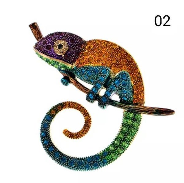 Broche "Caméléon" 02