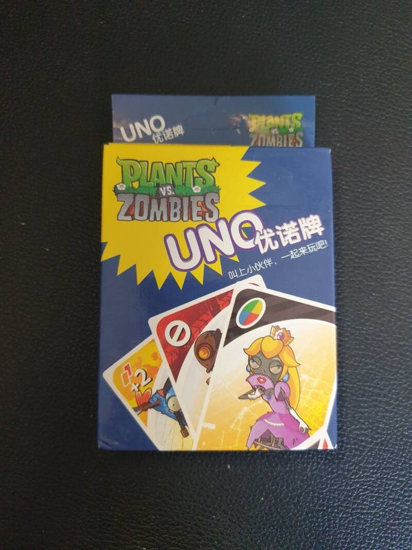Jeu Uno "Plants vs zombies" bleu